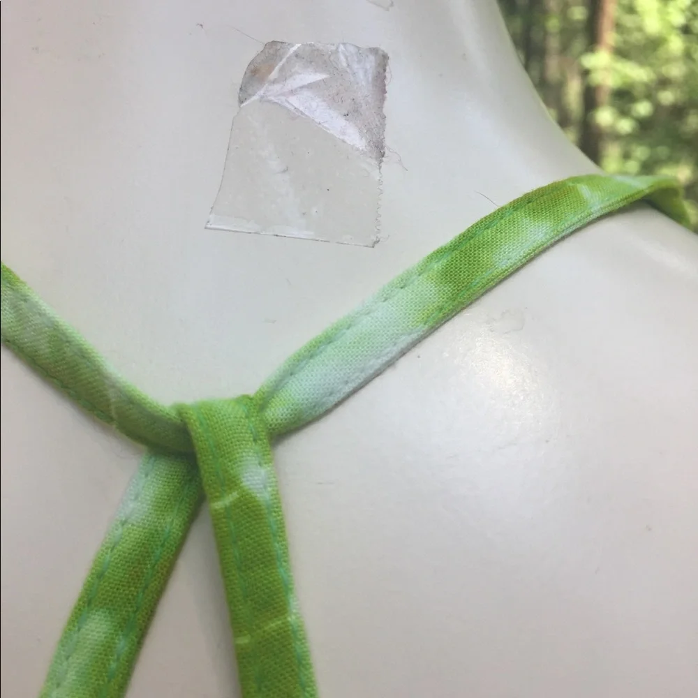 Ashley Stewart lime  green and white tie dyed tunic  mini dress - Picture 9 of 11